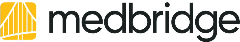 MedBridge logo with a yellow abstract design on the left and black "medbridge" text on the right.
